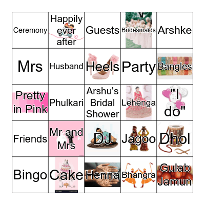 BalleBalleArshke Bridal Bingo Card