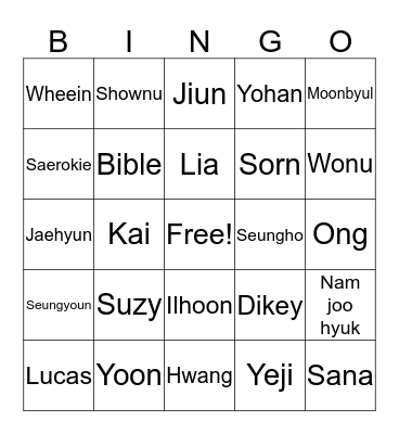 Tsuki Bingo Card