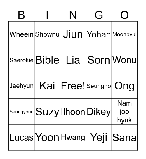 Tsuki Bingo Card