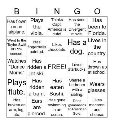 Summer Begins Party! Bingo Card