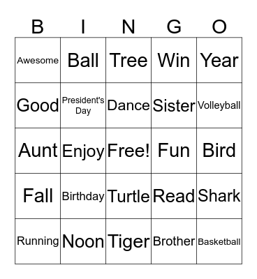 Bingo Card