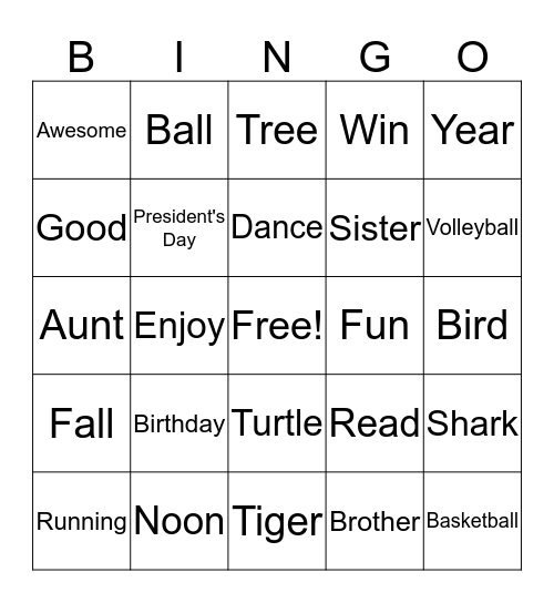 Bingo Card