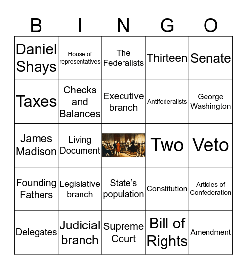 US Government Bingo Card