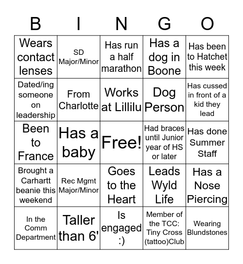 Leadership Bingo 2020 Bingo Card