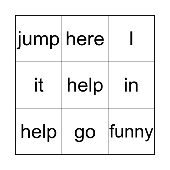 Spelling Lesson 2 Bingo Card