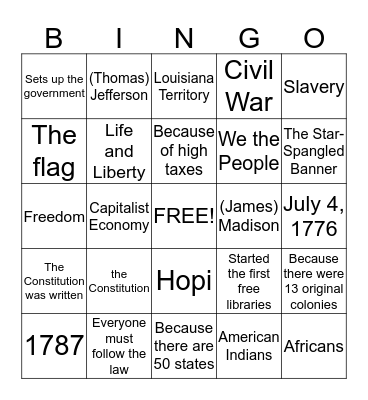 May 31, 2014 Bingo Card