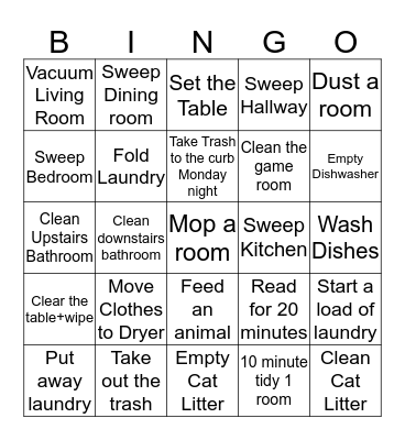 Matthews Family Bingo Card