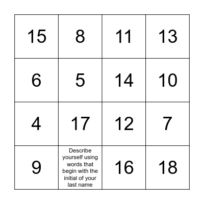 It's Icebreaker Time!  Bingo Card