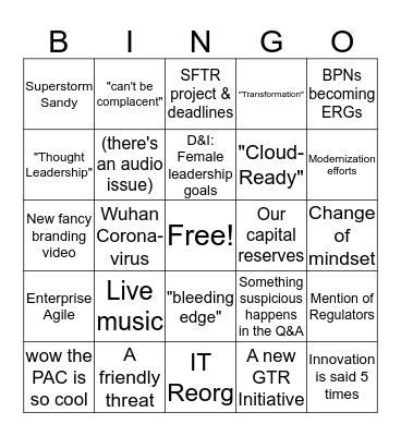 SOTO Bingo Card