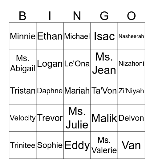 Bauer Bingo! Bingo Card