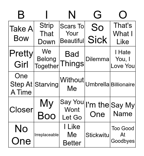 Singh Bingo Card