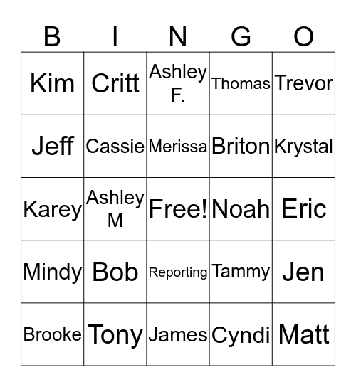 Advia Bingo Card