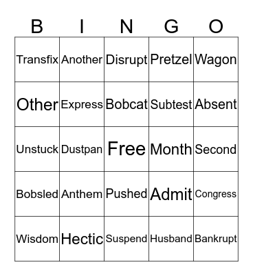 Its BINGO TIME Bingo Card