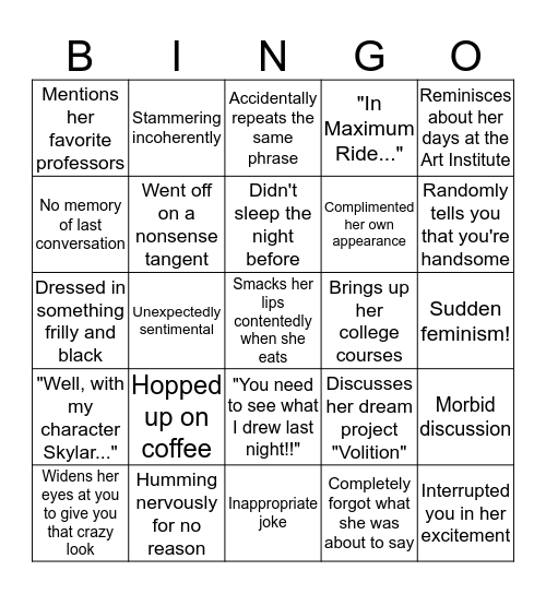 Audrey Bingo! Bingo Card