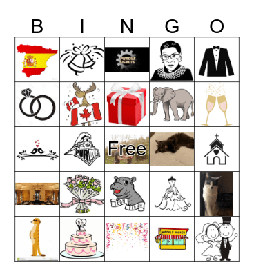 Wedding Bingo Card