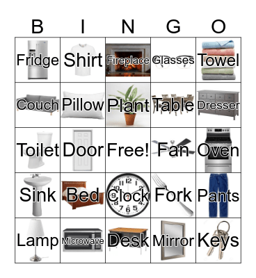 Household Bingo Card