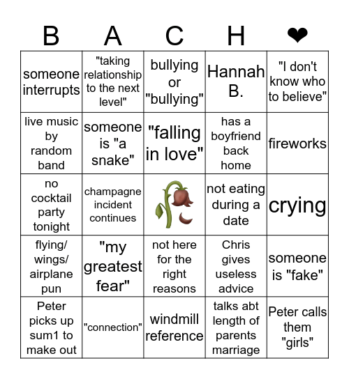 Bach Brunch Bracket Bacon Bingo Card