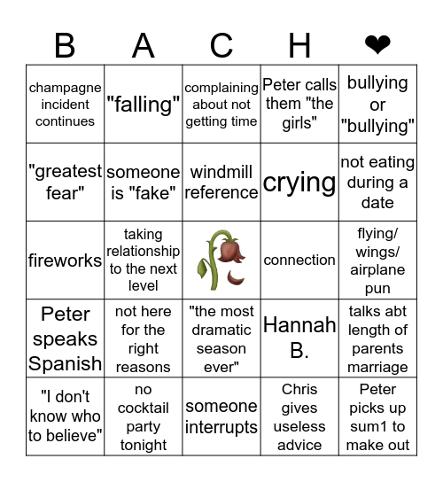 Bach Brunch Bracket Bacon Bingo Card