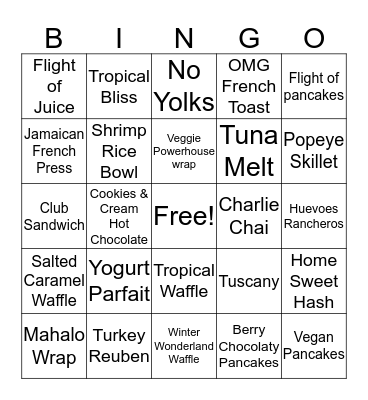 TP Bingo  Bingo Card