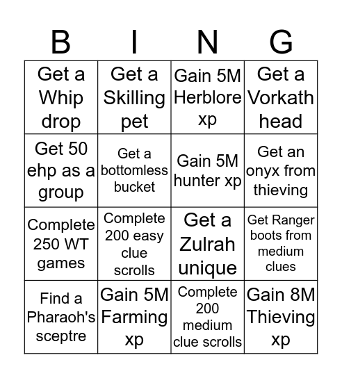 Starbound Skilling Bingo #1 Bingo Card