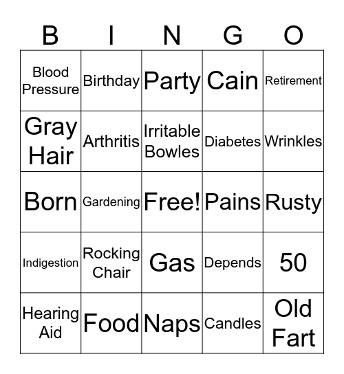 Samir's 50th Birthday Bingo Card