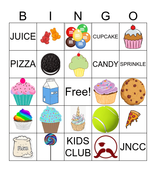 Cupcake Bingo Card