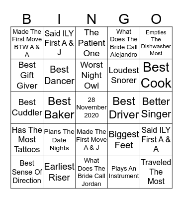 Guess Who In The Thruple Bingo Card