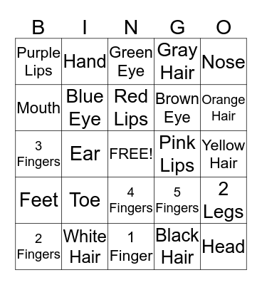 Animals Bingo Card