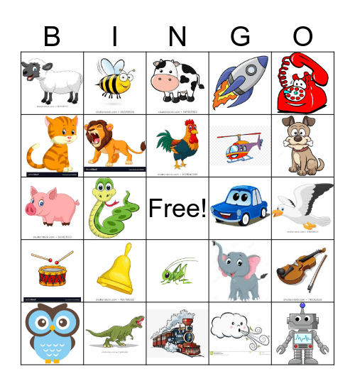 Sound Bingo Card