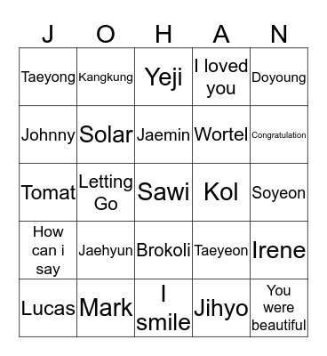 Bingo Card