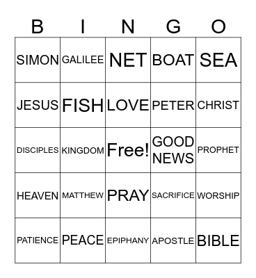 FISHING FOR MEN Bingo Card