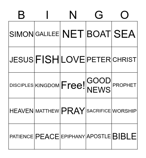 FISHING FOR MEN Bingo Card