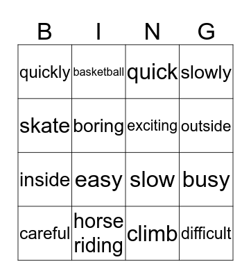 Bingo Card