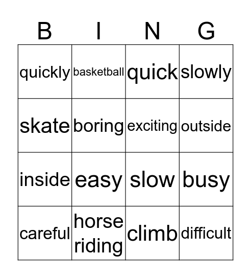 Bingo Card