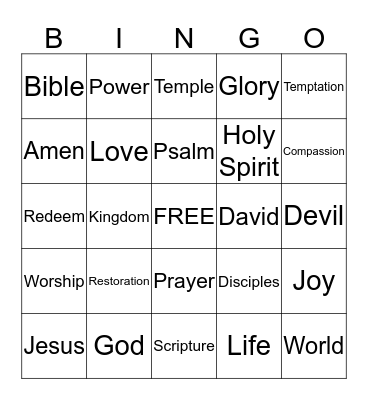 Sermon Bingo  (Do only during sermon) Bingo Card