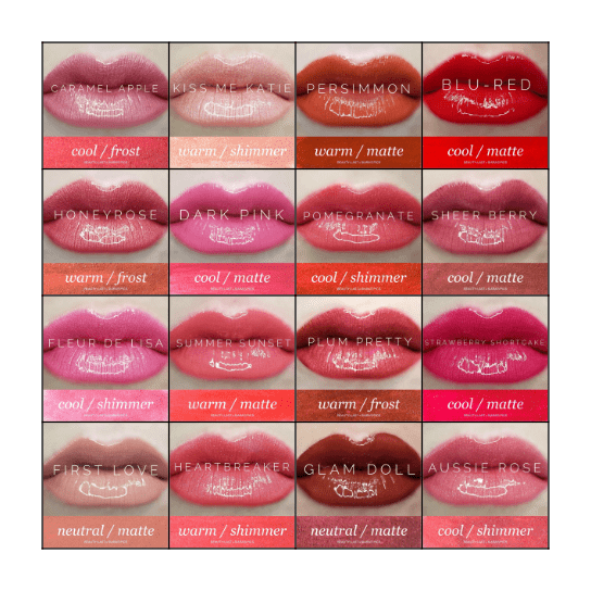 LipSense Loteria Bingo Card