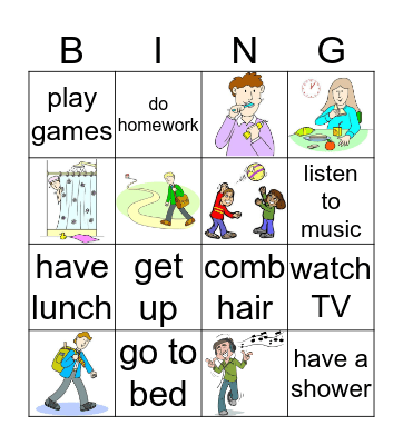 DAILY ROUTINE Bingo Card