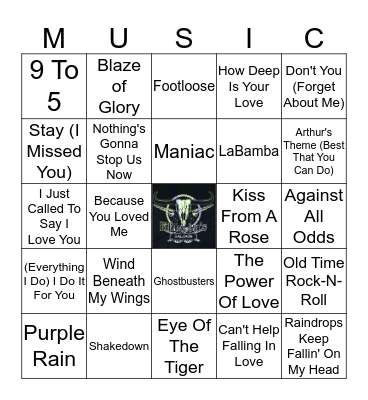 In The Movies Bingo Card