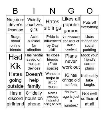 Tao Bingo Card