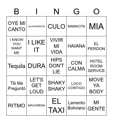 Cinco de Mayo! Bingo Card