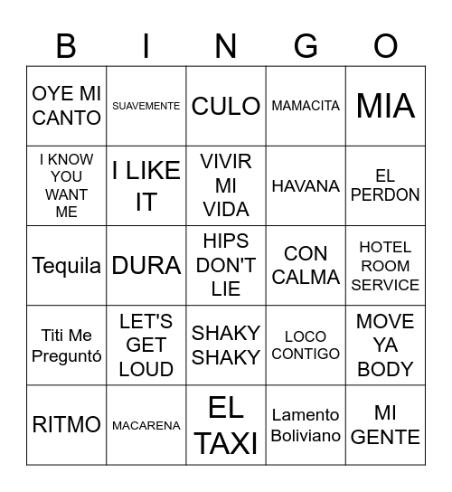 Cinco de Mayo! Bingo Card