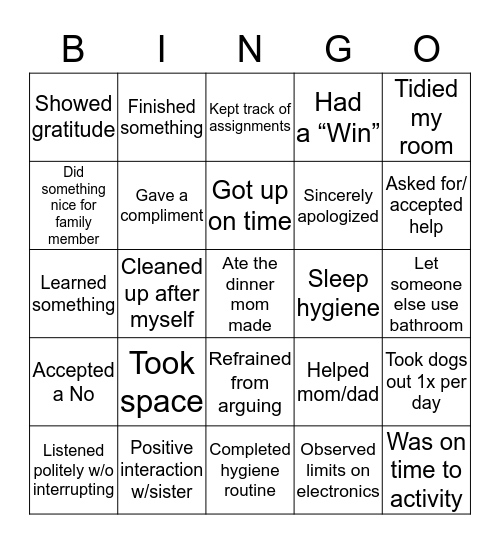 Bravo Bingo Card