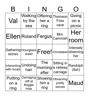 Possession Bingo Card
