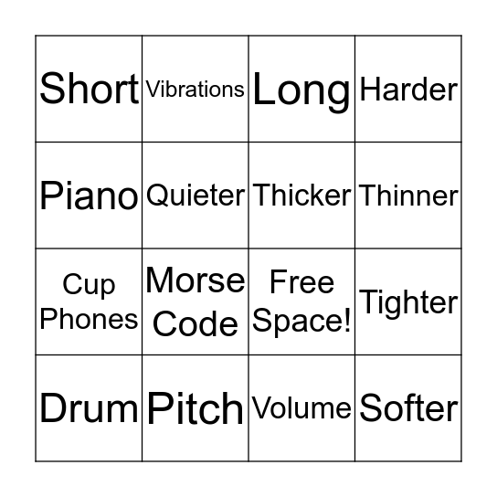 Sound Review Bingo Card