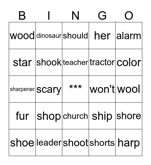 Speech BINGO! Bingo Card