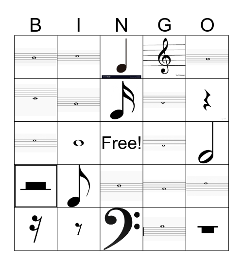 Music Bingo Card