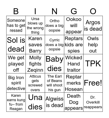 Session 14 BINGO Card