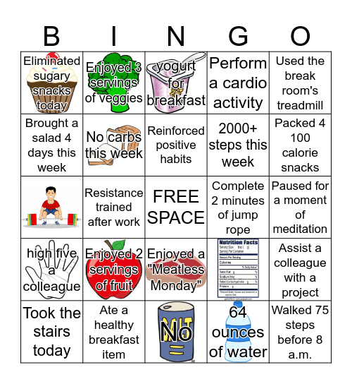 The C&I Literacy Team's Wellness BINGO 2020 Bingo Card