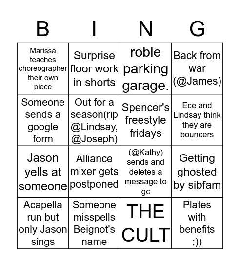 Bing(C)O Bingo Card