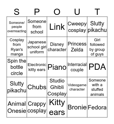 Akon 2014 Bingo Card